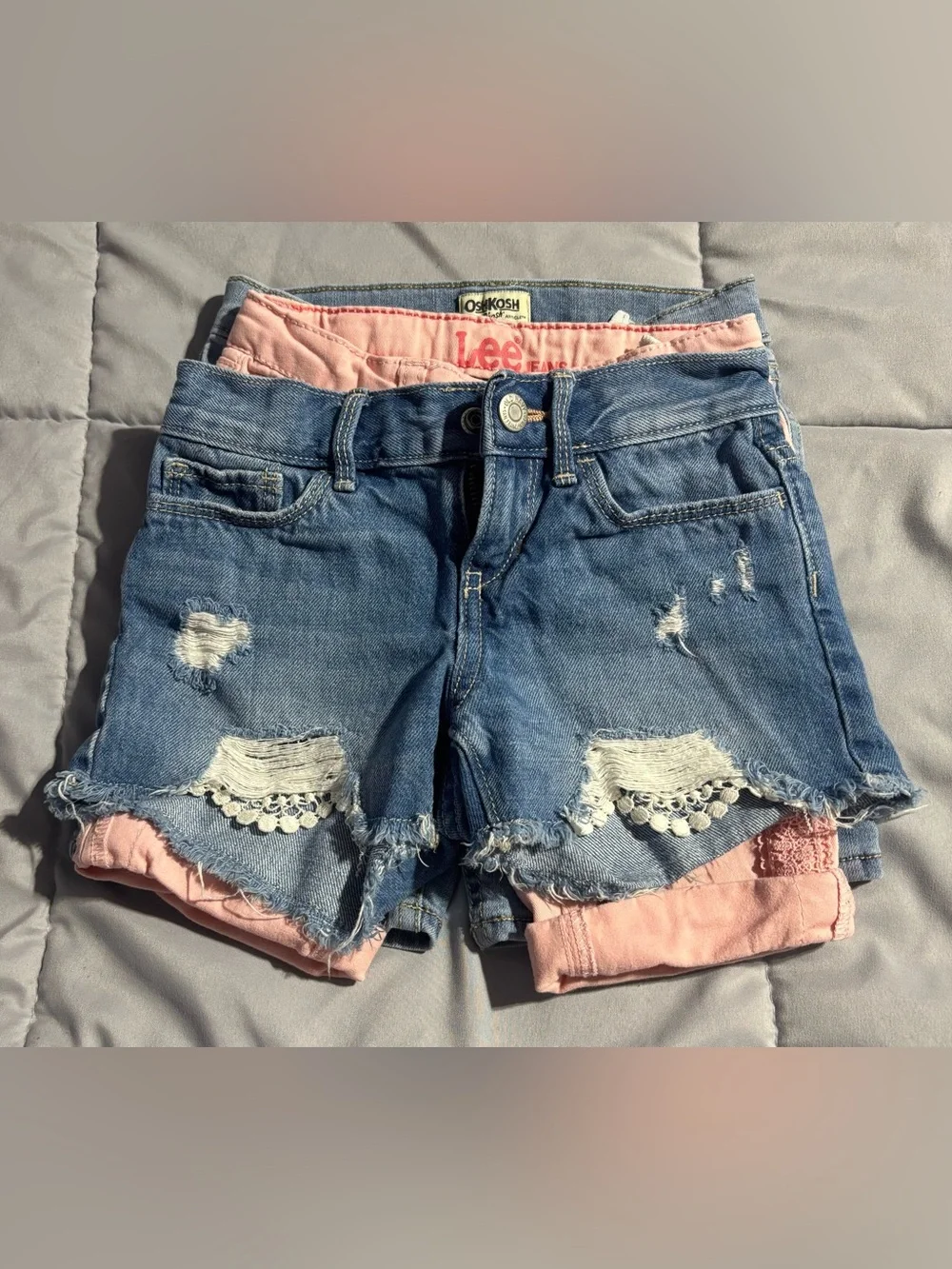 Kids Girls Size 6 Shorts Jeans Denim Bottoms Bundle Oshkosh Lee Old Navy CatJack